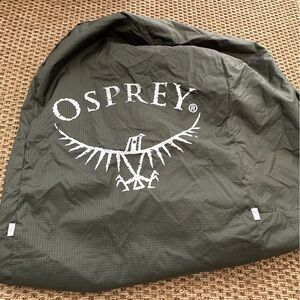 Osprey Olive Rain Cover with White Logo